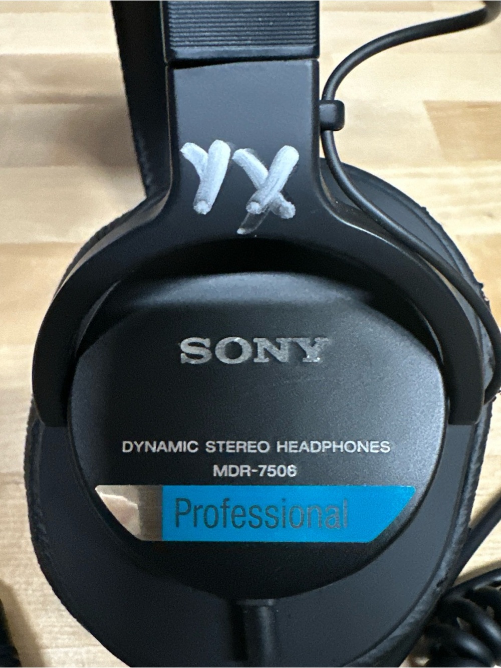 Sony Black Over-Ear Headphones with Blue Accent